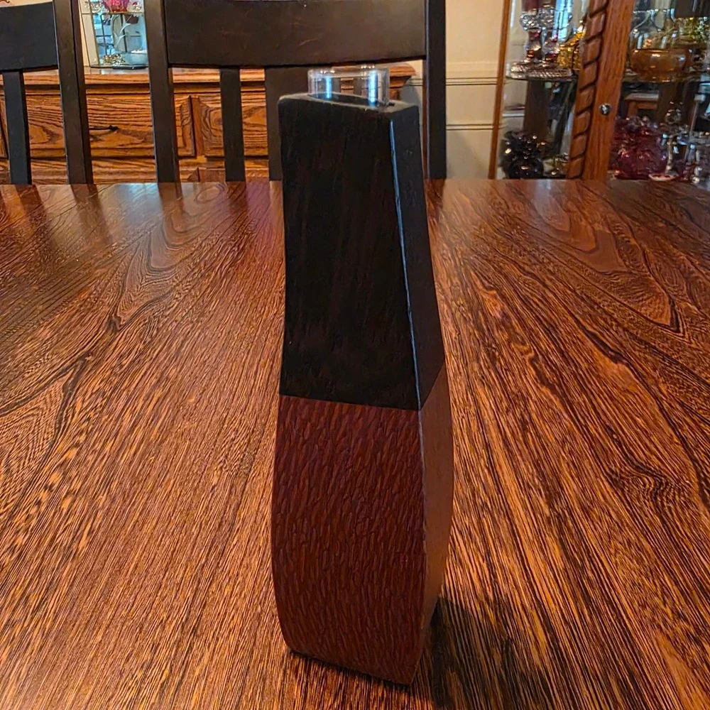 Artisan Crafted, Exotic Hardwood, Wenge & Lacewood, Bud Vase MCM, Minimalist